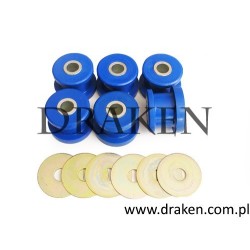 Silentblock mocowania ramy 1997-2001 POLIURETAN (KOMPLET 6 sztuk )