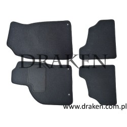 Komplet dywaników welurowych 9-3 1998-2002 CLASSIC, 5mm, czarne
