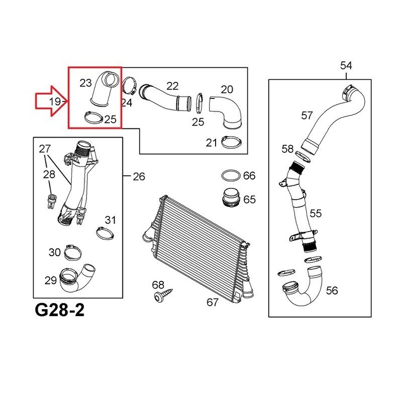 Rura intercoolera 9-3 2005-2012 1.9TiD (silikonowa)