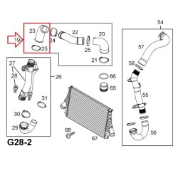 Rura intercoolera 9-3 2005-2012 1.9TiD (silikonowa) 2