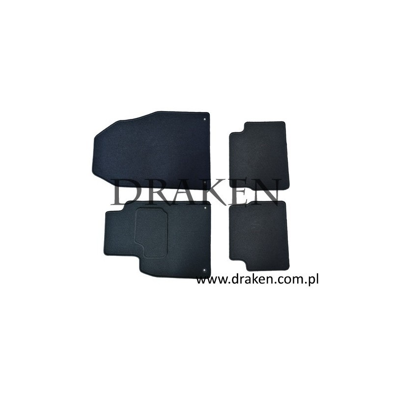Komplet dywaników welurowych 9-3 2003-2007, czarne